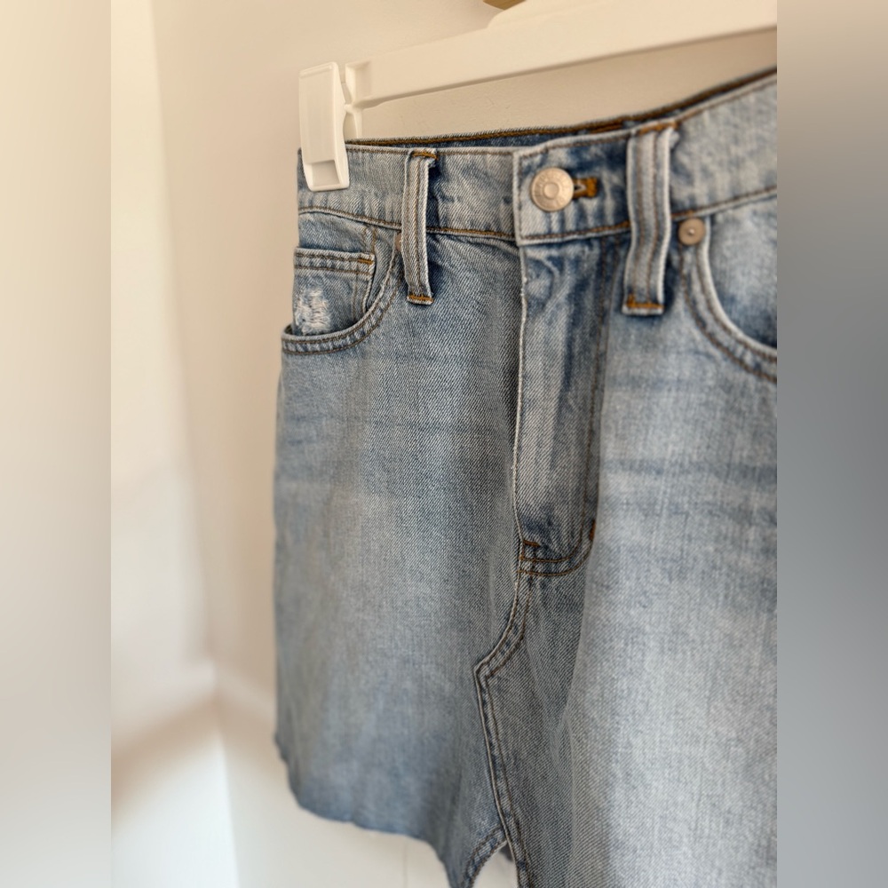 Madewell Rigid Denim A-Line Mini Skirt 25 - Picture 4 of 7